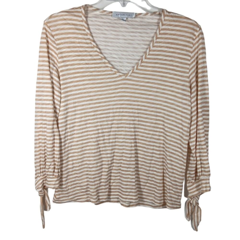 Amour Vert Striped Long Sleeve Shirt size XS